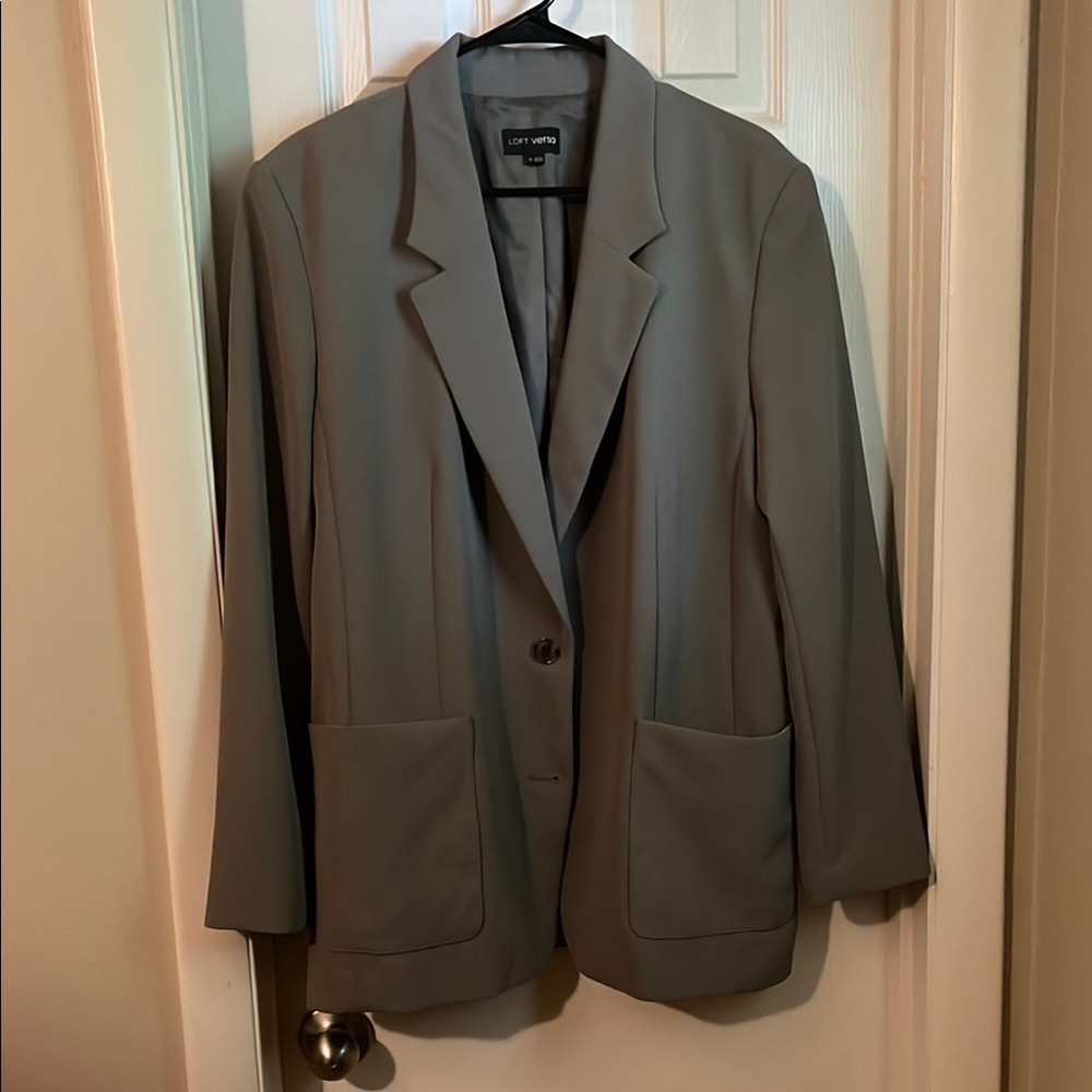 LOFT Green Blazer Stylish Suit Jacket